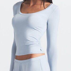 Sky Blue Long Sleeve Women's Top